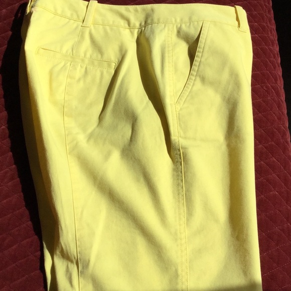 Talbots🐥Yellow Capri NWOT ANKLESLIT FLAT PKT Sz 4 P - Picture 7 of 13